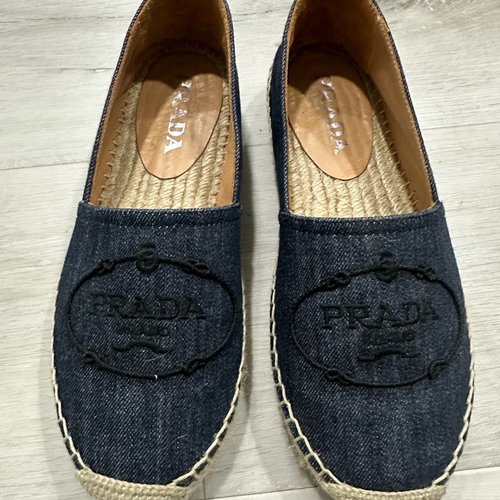 Prada dark denim espadrilles size 36 or 6 - Picture 3 of 8
